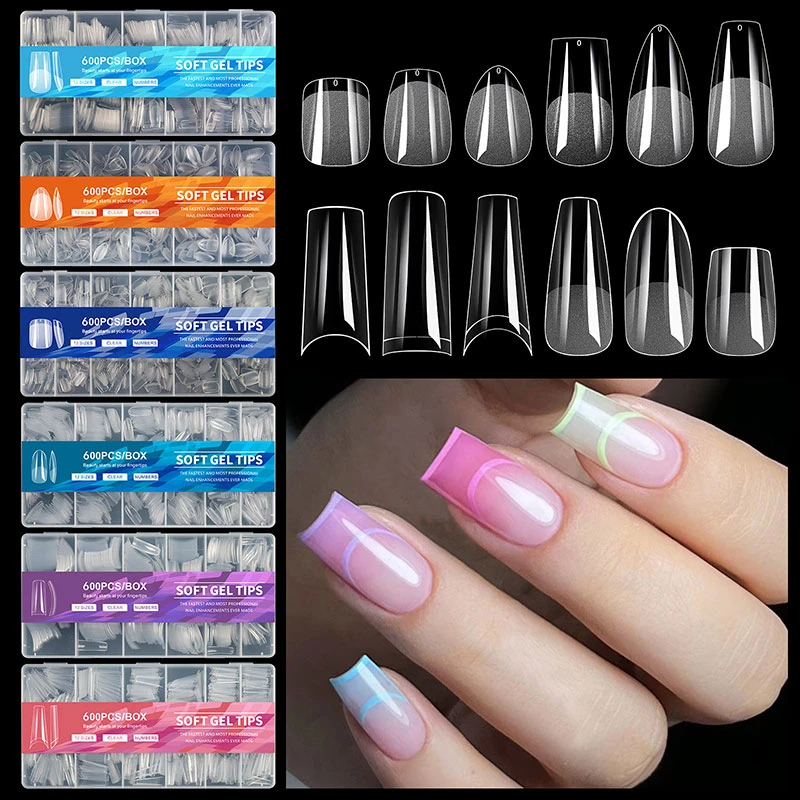 600 Soft Gel Tips