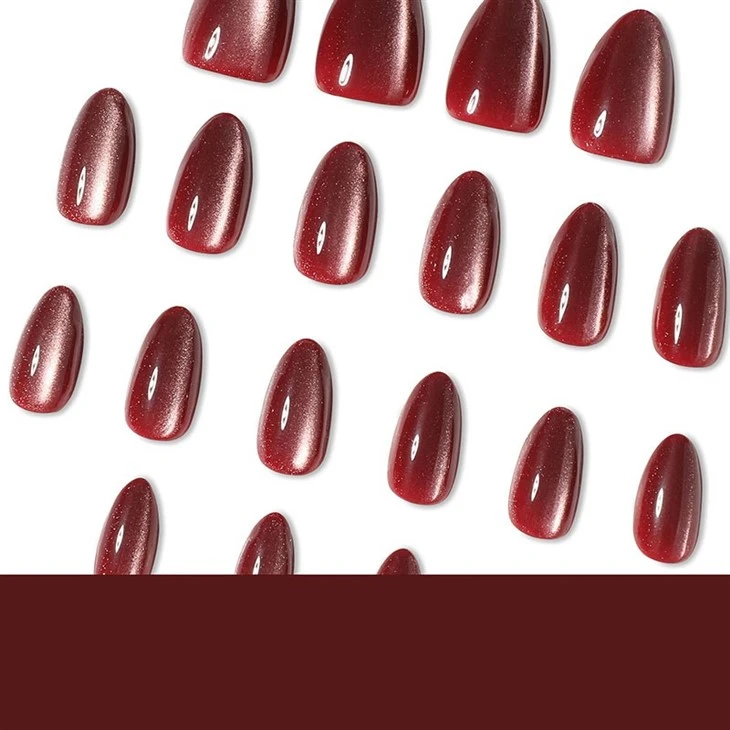 Burgundy Cat Eye Press On Nails best