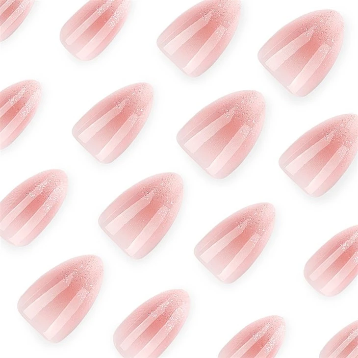 Pink Glitter Ombre Press On Nails factory