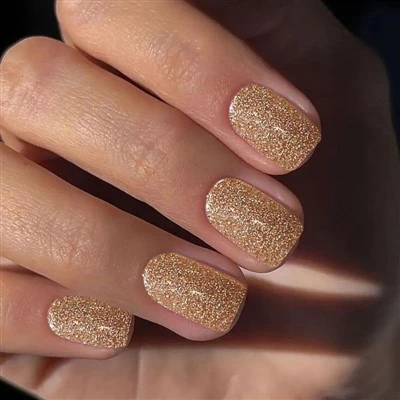 Gold Glitter Nails Press On Nails