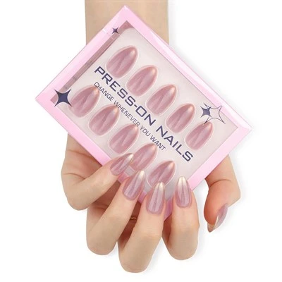 Rose Gold Aurora Pearl Press On Nails