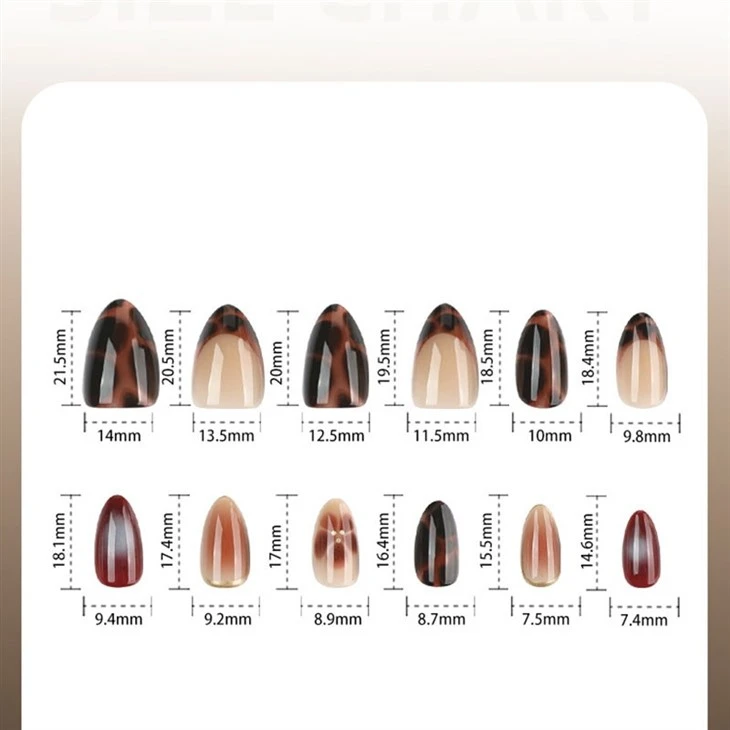 Tortoiseshell Almond Glossy Press On Nails price